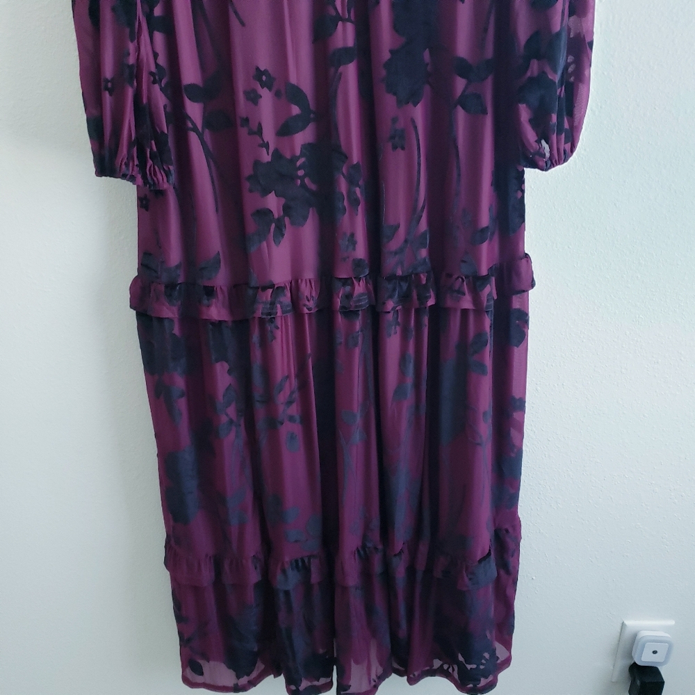 Baltic Born Liana Velvet Embossed Maxi Dress New Without Tags - Picture 6 of 8